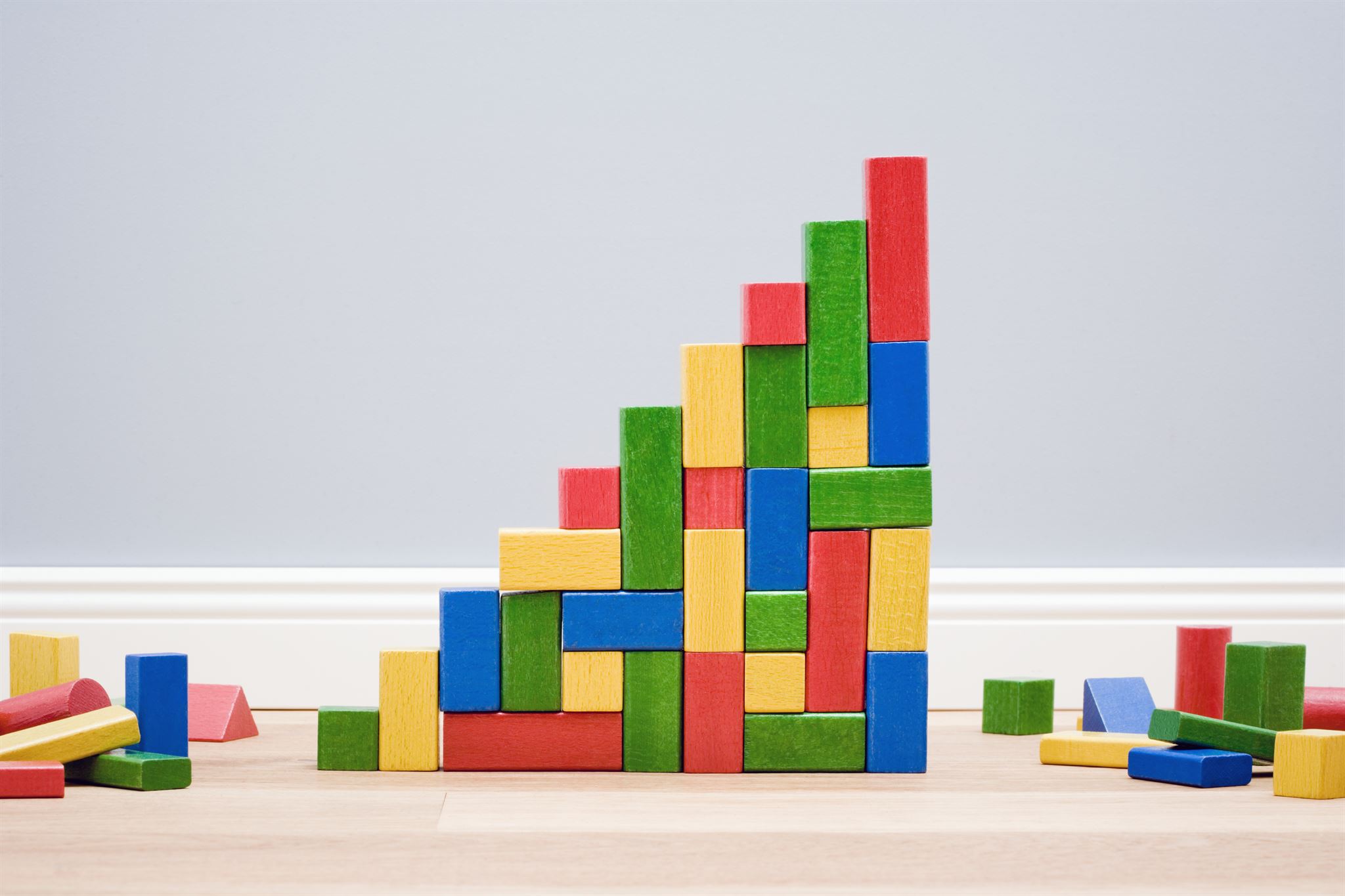 Colorful-blocks-arranged-to-make-stairs